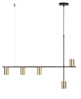 Lampa wisząca mosiądzowana złoto-czarna Sigma Lighting VENDO 5 33693