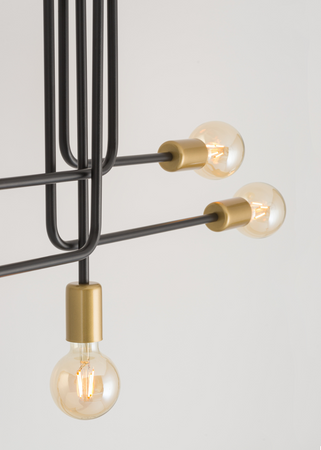 Plafon loftowy czarno-złoty Sigma Lighting GINO 5 32382