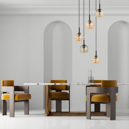 Lampa wisząca bursztynowa Sigma Lighting COMO 5 32183