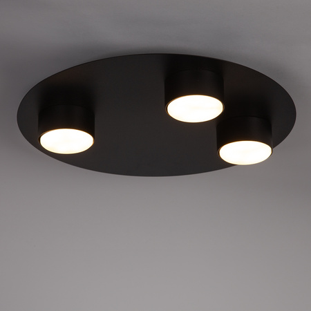 Plafon STAR 3 plafon czarny 40910