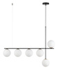 Lampa wisząca mleczne klosze czarna Sigma Lighting SILIA 6 33697