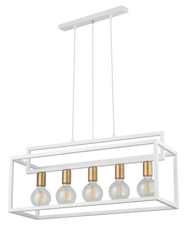 Lampa wisząca loft metalowa biało-złota Sigma Lighting VIGO 5 32444