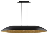 Lampa wisząca z żywicy czarno-złota Sigma Lighting Gondola L 40632