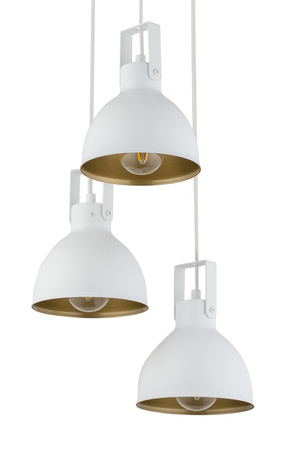 Lampa wisząca loftowa biało-złota Sigma Lighting MARS 3 koło 32261