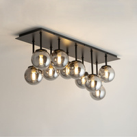 Plafon żyrandol kulki szary Sigma Lighting - TULIA 10 krótki 33492