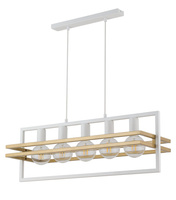 Lampa wisząca loftowa metalowa biało-złota Sigma Lighting - MERCI 5 32396