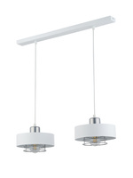 Lampa wisząca metalowa biało-srebrna Sigma Lighting POKER 2 32067