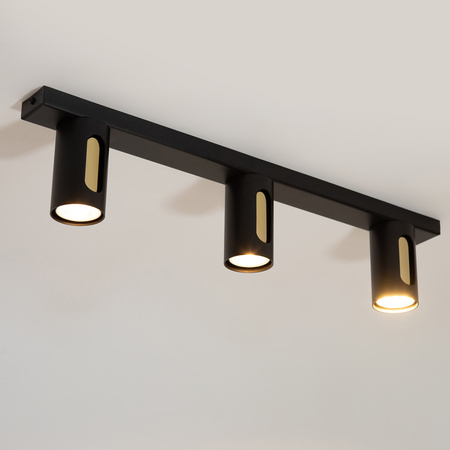 FLOW 3 plafon czarny/złoty 41218	