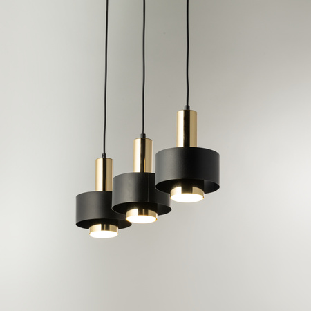 Lampa wisząca metalowa czarno - złota Sigma Lighting RIF LUX 3 40720