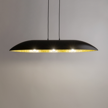 Lampa wisząca z żywicy czarno-złota Sigma Lighting Gondola L 40632