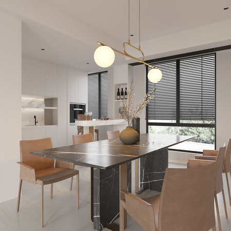 Lampa wisząca kulka mleczna złota Sigma Lighting TES 2 33632