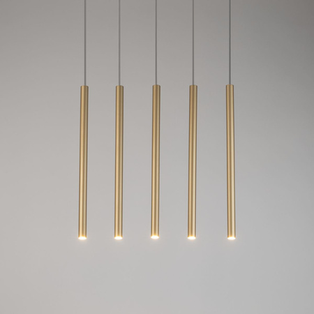 Lampa wisząca rurki sople złota Sigma Lighting SOPEL 5 PROSTY 33617