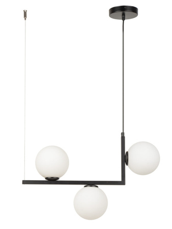 Lampa wisząca mleczne kulki czarna Sigma Lighting ANDY 3 33609