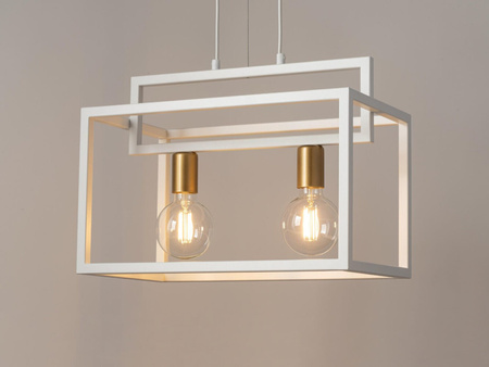 Lampa wisząca loft metalowa biało-złota Sigma Lighting VIGO 2 32440