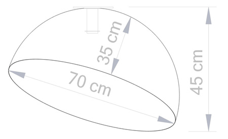 Plafon kopuła biało-miedziany Sigma Lighting SFERA 70 32460