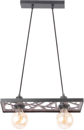 Lampa wisząca Sigma Lighting Magnum Ażur 2 Prostokąt czarny 31738