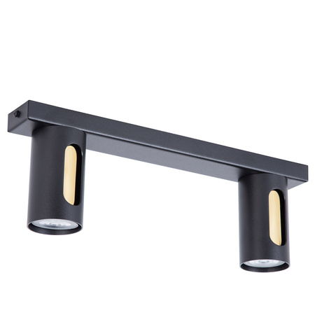 FLOW 2 plafon czarny/złoty 41217		 