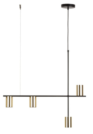Lampa wisząca mosiądzowana złoto-czarna Sigma Lighting VENDO 4 33690