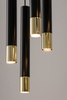 Lampa wisząca tuby sople czarno-złota Sigma Lighting SOPEL GRAND 6 33397