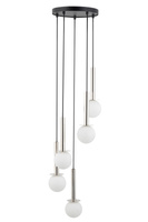 Lampa wisząca kule DAISY 5 Sigma Lighting srebrno-biała 40765