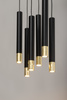 Lampa wisząca tuby sople czarno-złota Sigma Lighting SOPEL GRAND 6 33397