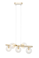 Lampa wisząca AVOLA zwis kulki 5 złote/transparentne 40799