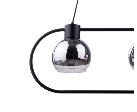 Lampa wisząca klosze srebrne czarna Sigma Lighting LINDA 3 31891