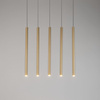Lampa wisząca rurki sople złota Sigma Lighting SOPEL 5 PROSTY 33617