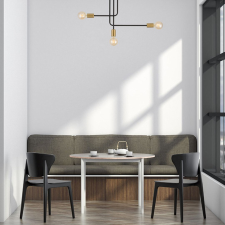 Plafon loftowy czarno-złoty Sigma Lighting GINO 3 32380