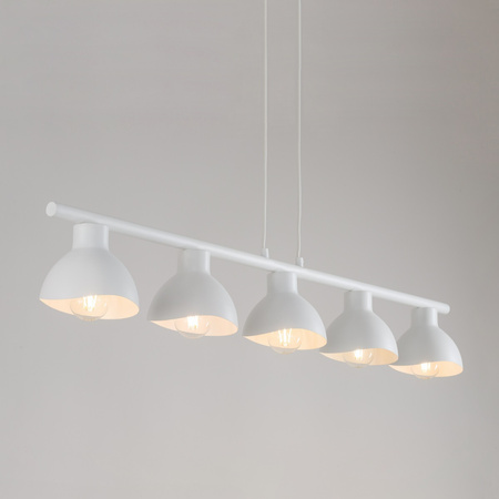 Lampa wisząca długa metalowa biała Sigma Lighting - FLOP 5 32424