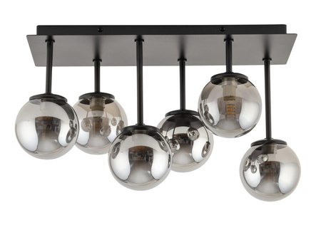 Plafon żyrandol kulki szary Sigma Lighting - TULIA 6 krótki 33500
