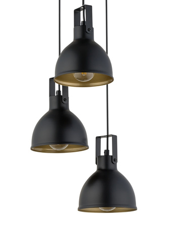 Lampa wisząca loftowa czarno-złota Sigma Lighting MARS 3 koło 32260