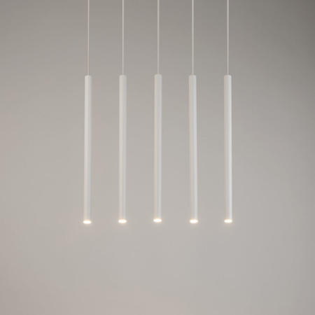 Lampa wisząca rurki sople biała Sigma Lighting SOPEL 5 PROSTY 33616