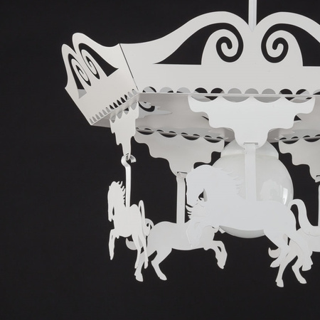 Lampa do pokoju dziecięcego biała Sigma Lighting - Karuzela 1 koniki 30067