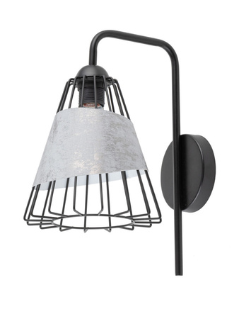 Kinkiet druciany abażur szaro-srebrny Sigma Lighting - DENI 40548