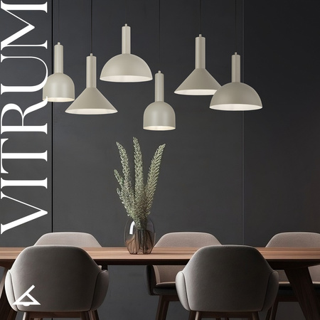 Lampa wisząca VITRUM stożek szary beż 40806