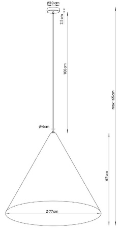Lampa wisząca Vesuvio beżowy/złoty L 3xE27 41070