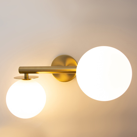 AVOLA kinkiet 2 złoty/biały 41484