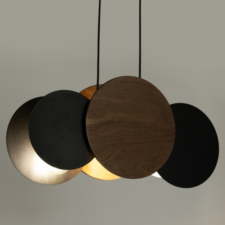 Lampa wisząca TOLA 3 ciemny orzech 40893