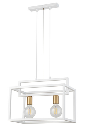 Lampa wisząca loft metalowa biało-złota Sigma Lighting VIGO 2 32440