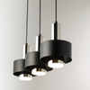 Lampa wisząca metalowa czarno - srebrna Sigma Lighting RIF LUX 3 40716