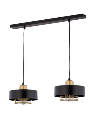 Lampa wisząca metalowa czarno-złota Sigma Lighting POKER 2 32064