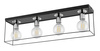 Plafon loftowy klatka VOX 4 czarno-srebrny SIGMA LIGHTING 40701