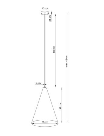 Lama wisząca Vesuvio czarny/złoty S 41036
