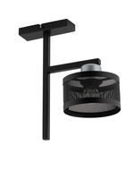 Plafon z abażurem czarno-srebrny Sigma Lighting OFF 1 32142