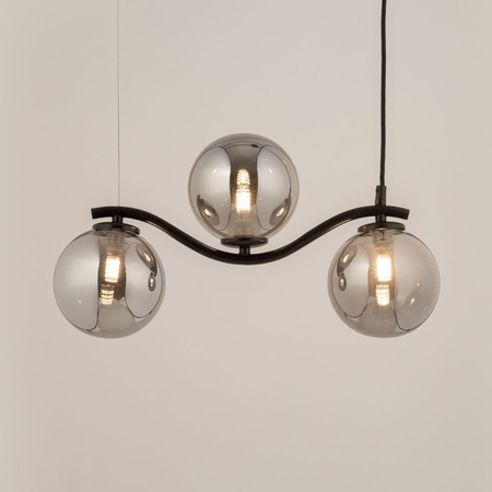 Lampa wisząca kule czarno-szara Sigma Lighting VENA 3 fala 33687