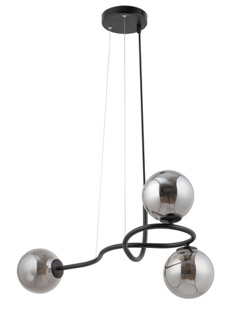 Lampa wisząca kule czarno-szara Sigma Lighting VENA 3 33678