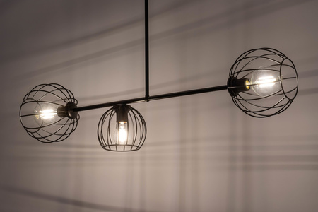 Lampa sufitowa druciana czarna Sigma Lighting MADAM 3 32366