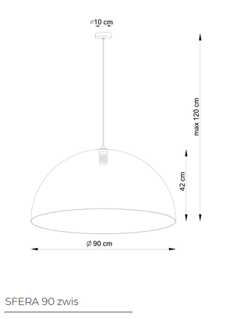 Lampa wisząca duża 90cm złota Sigma Lighting SFERA 90 32295