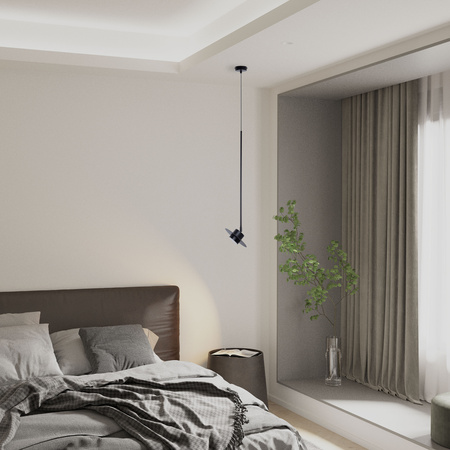 CHARLIE M czarny dł. max 200 cm ruchomy klosz 41296	